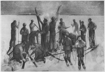 Ski Trip of the Students by Alvar Cawén